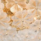 Large flower ceiling light in Murano glass, Ernst Palme, Germany, 1970s