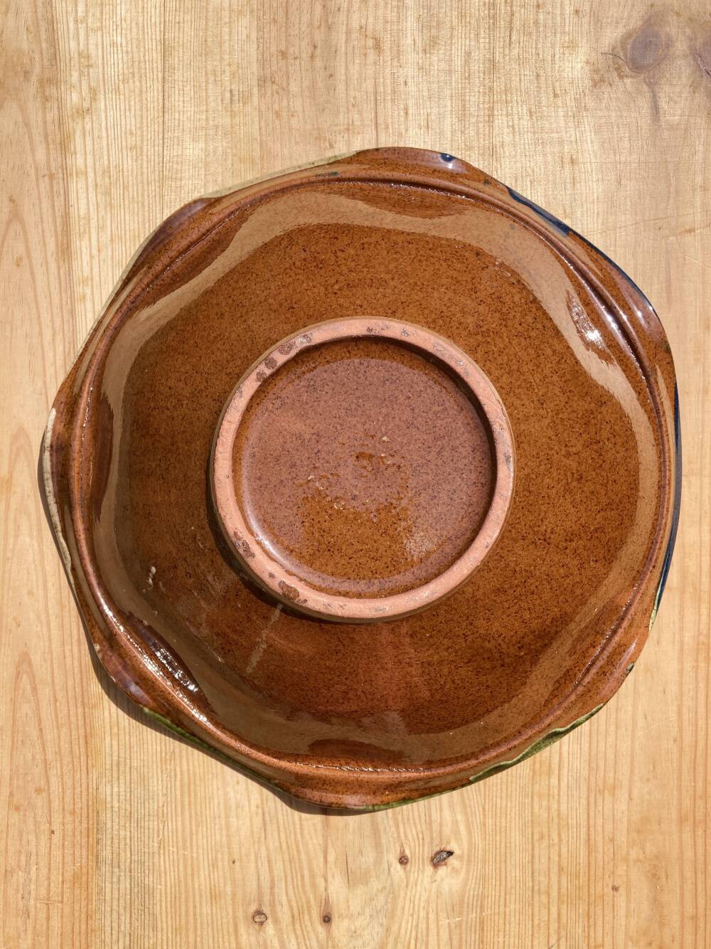 Ceramic dish signed Cerampuo