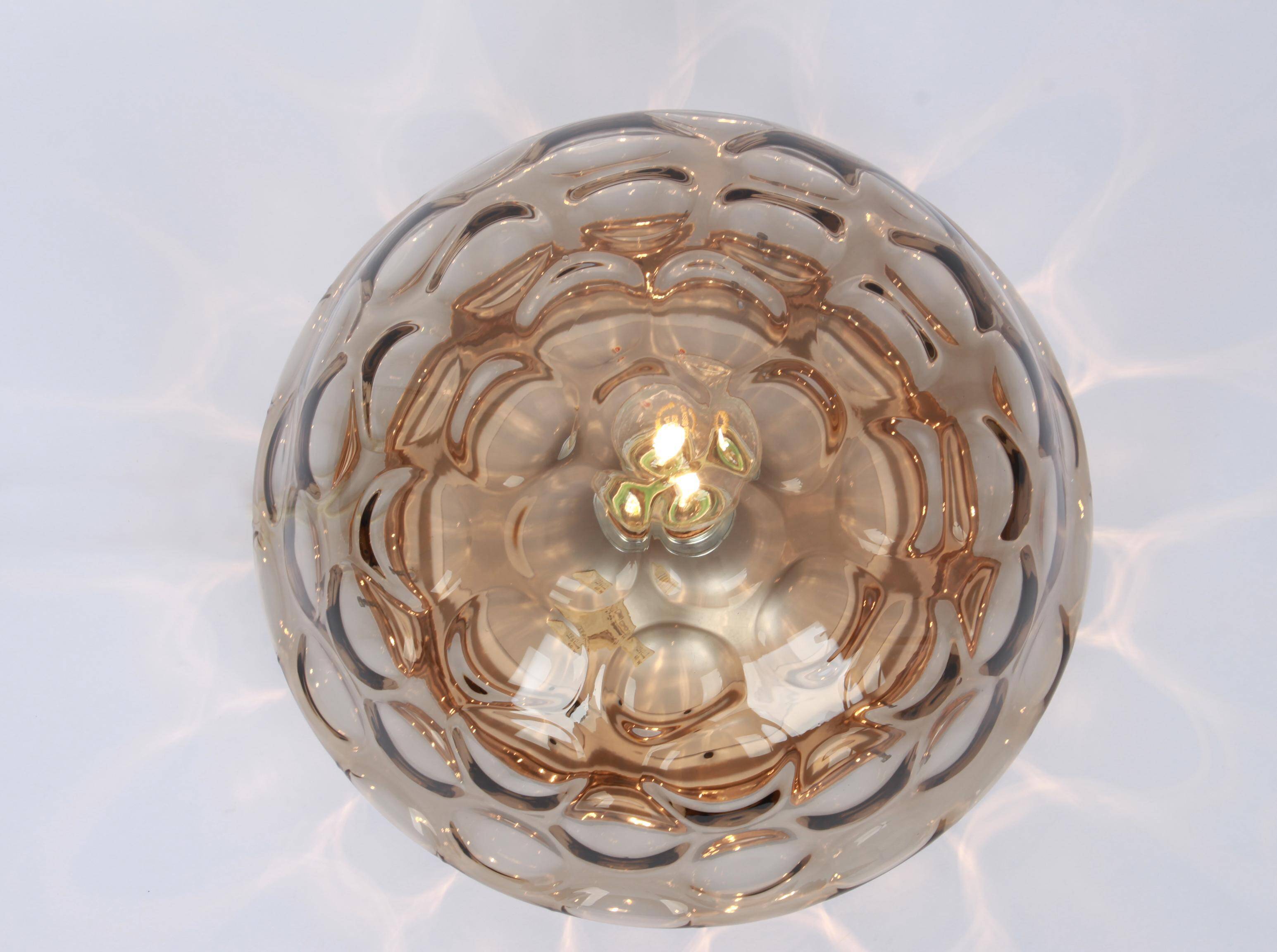 Wall/Ceiling Light in Smoked Glass, Sputnik, Germany