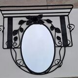 Wrought iron wall coat rack