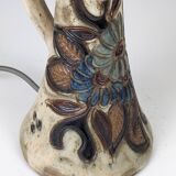 Pair of Bouffioulx sandstone candle lamps signed Dubois - 1970s