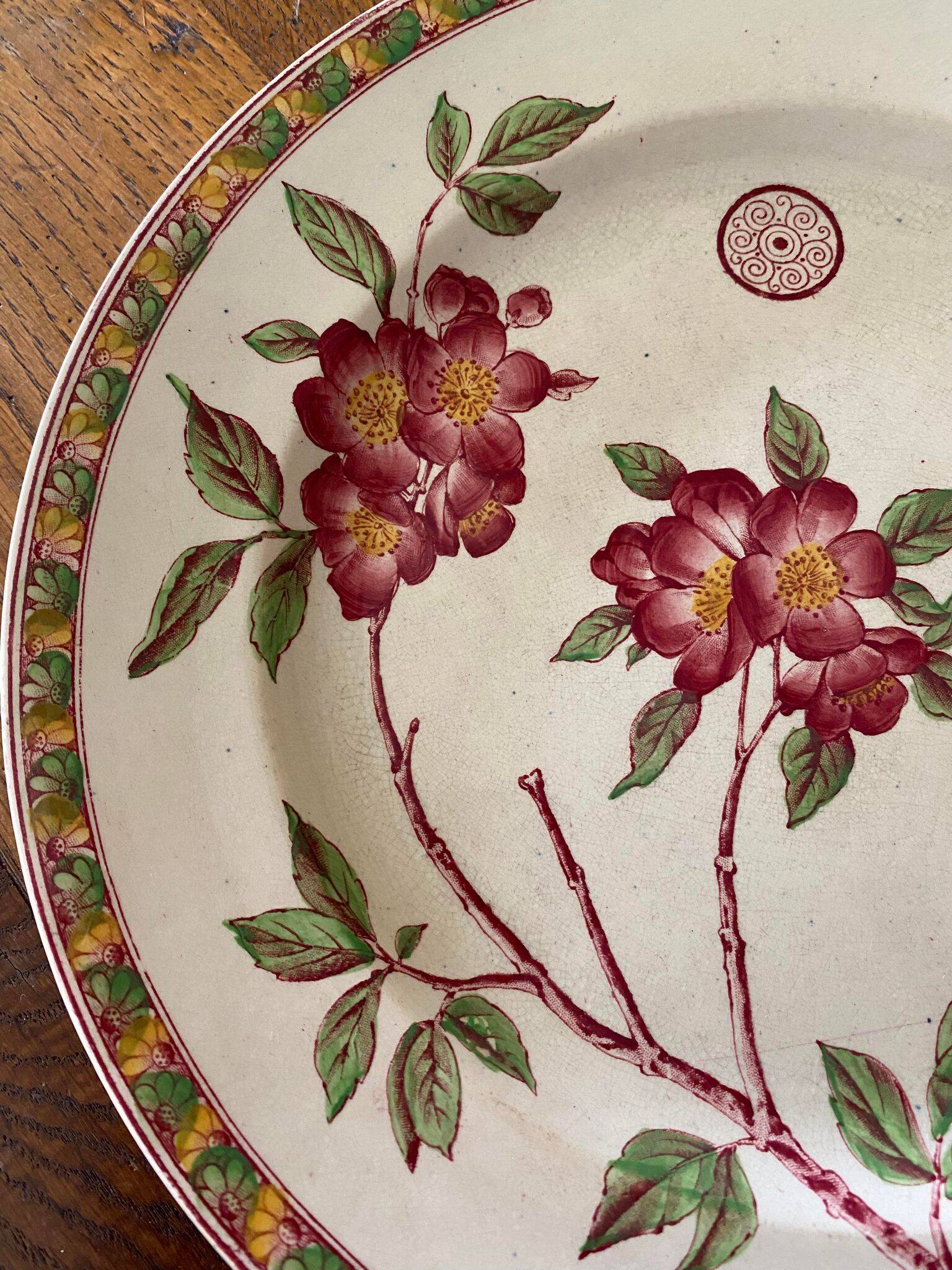 Iron earth plate Vermont English earthenware Hanley