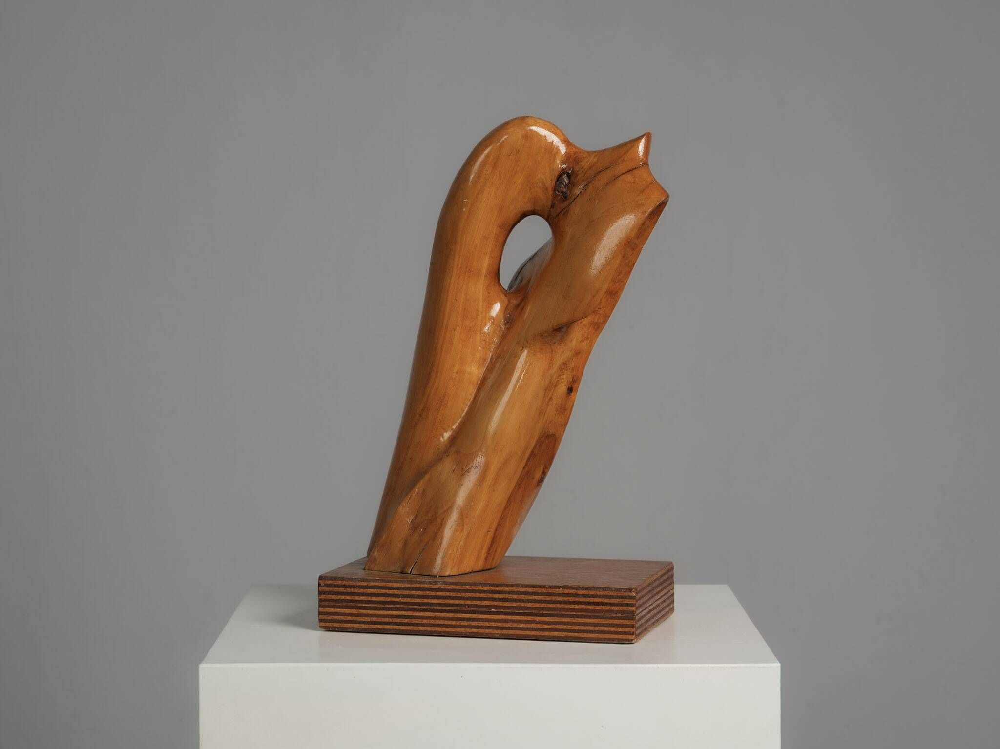 Organic wood sculpture by H. Hinfelaar, Netherlands, 1980s