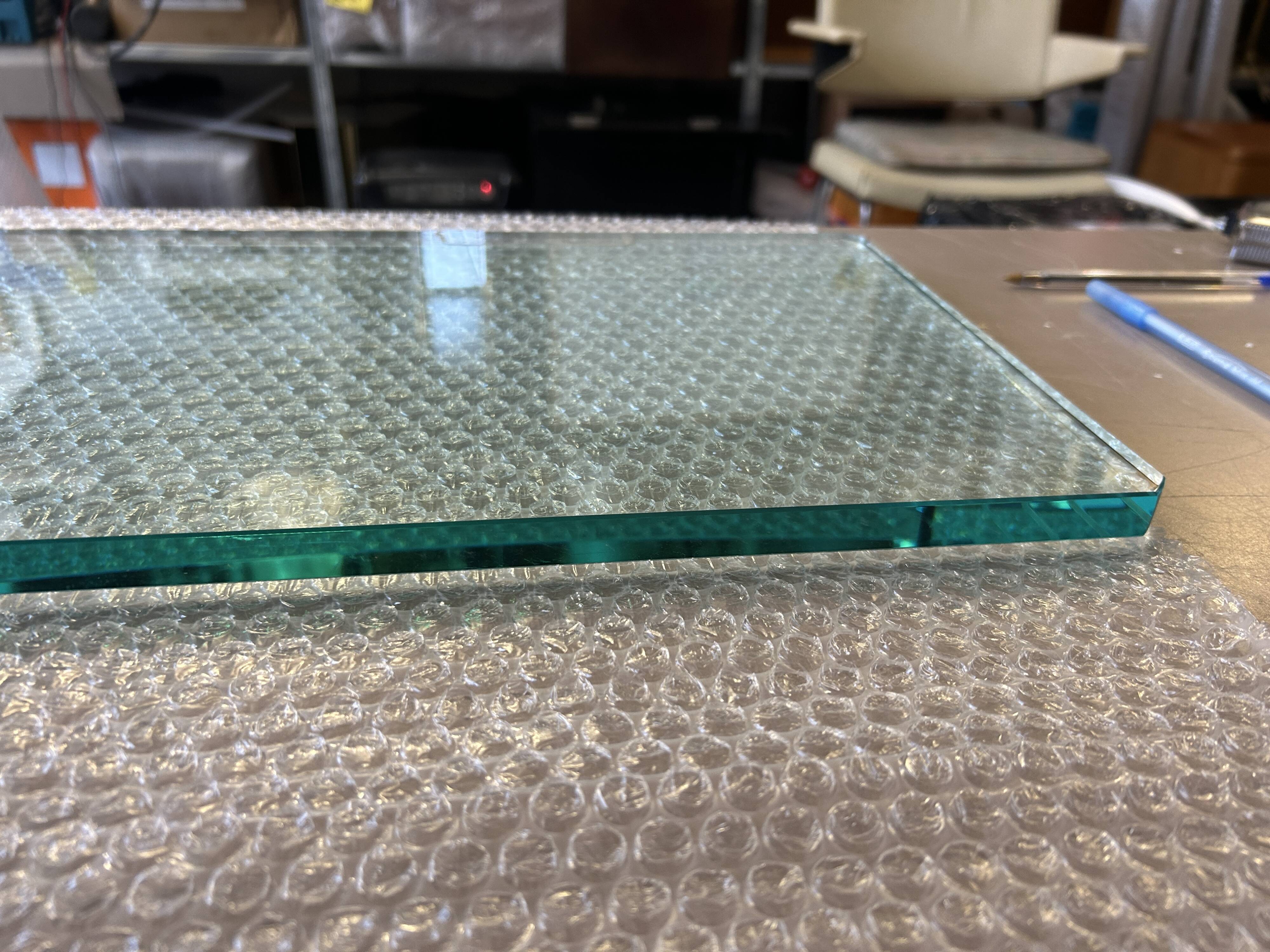 Stunning shelve Glass with Bronze brackets 1970s Peter Ghyczy
