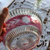 Coupe en cristal de bohême ciselé