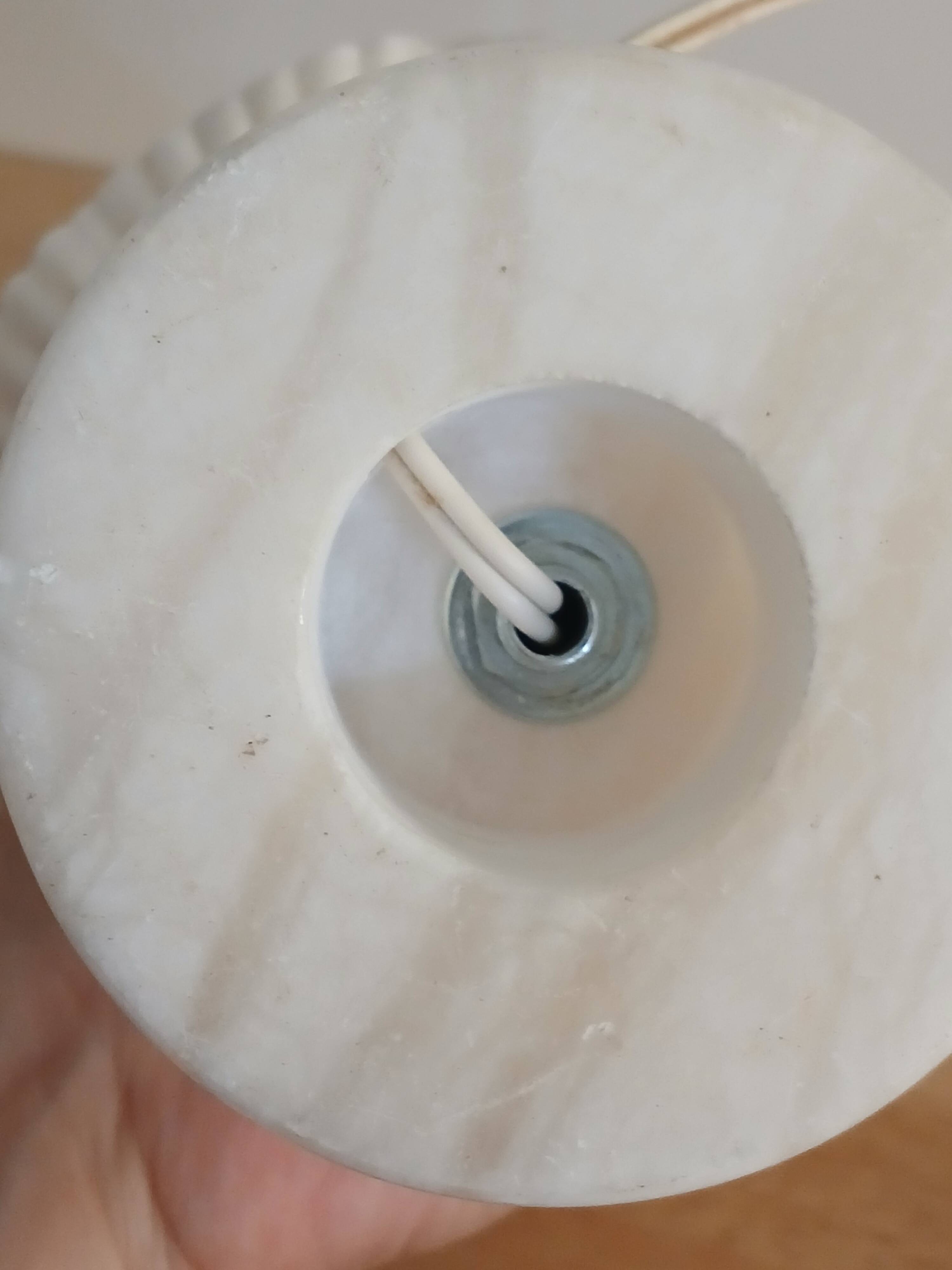 vintage alabaster marble lamp from the 50s-60s