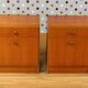 Pair of nightstands Vintage teak Scandinavian Design 1965