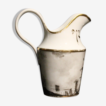 Milk pot in porcelain of Paris decorated in grisaille