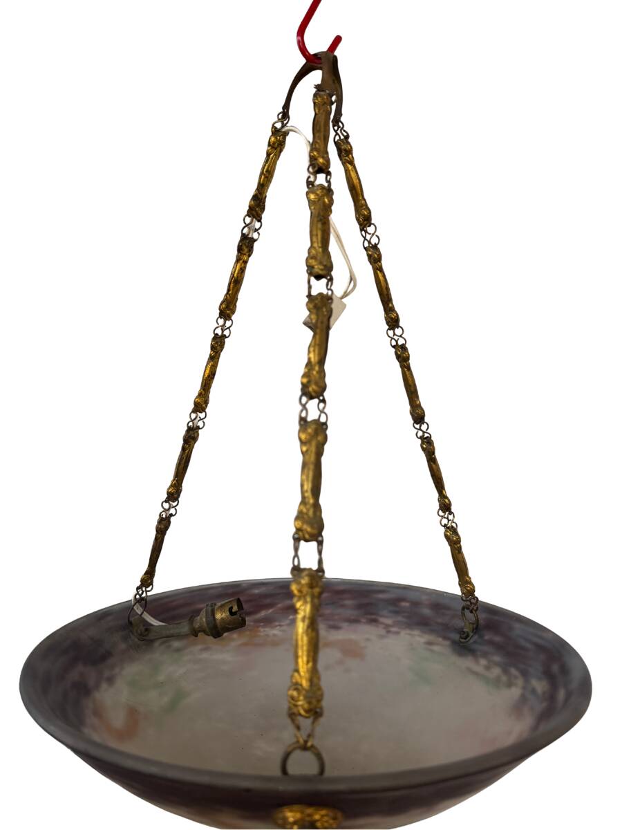 Art Deco pendant light by Jany – Glass paste – Marble decor