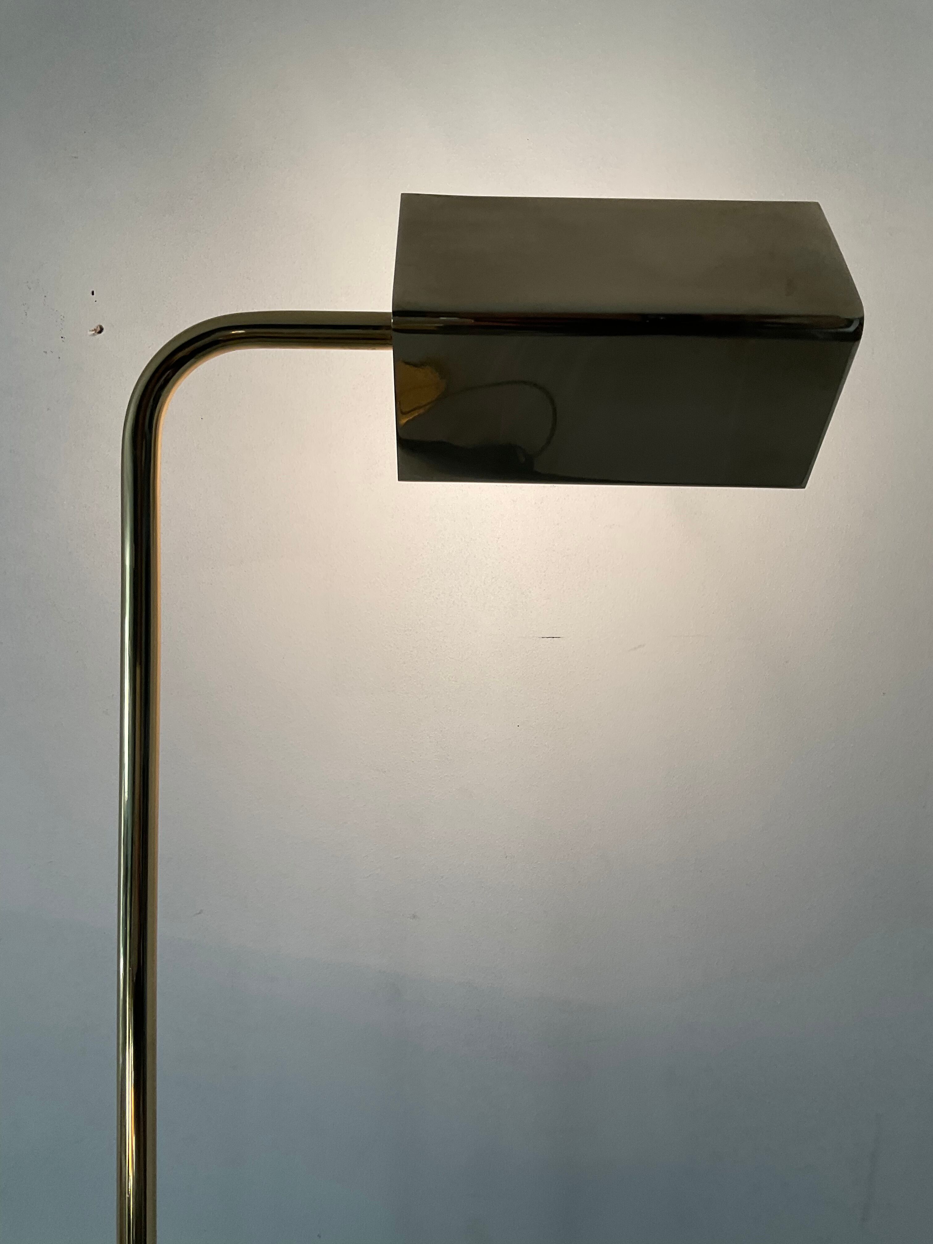 Floor lamp reader of the 70s in brass