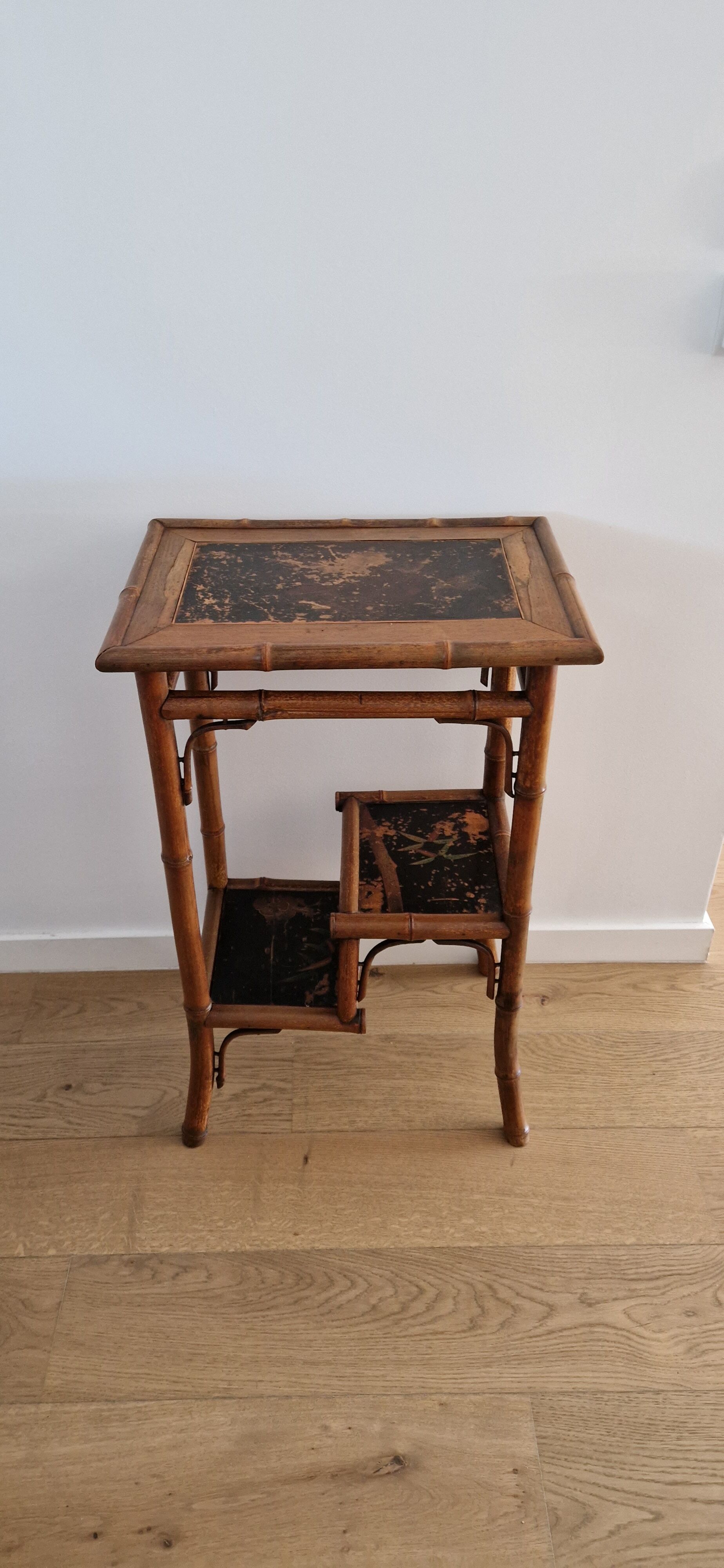 Side table bamboo late XIX style Perret & Vibert