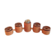 Five-headed chandelier in wood and ceramic Scandinavian style / vintage 60s-70s