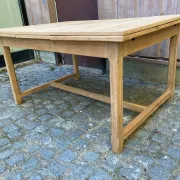 Renovated extendable farmhouse table in solid wood 140-240cm 1960
