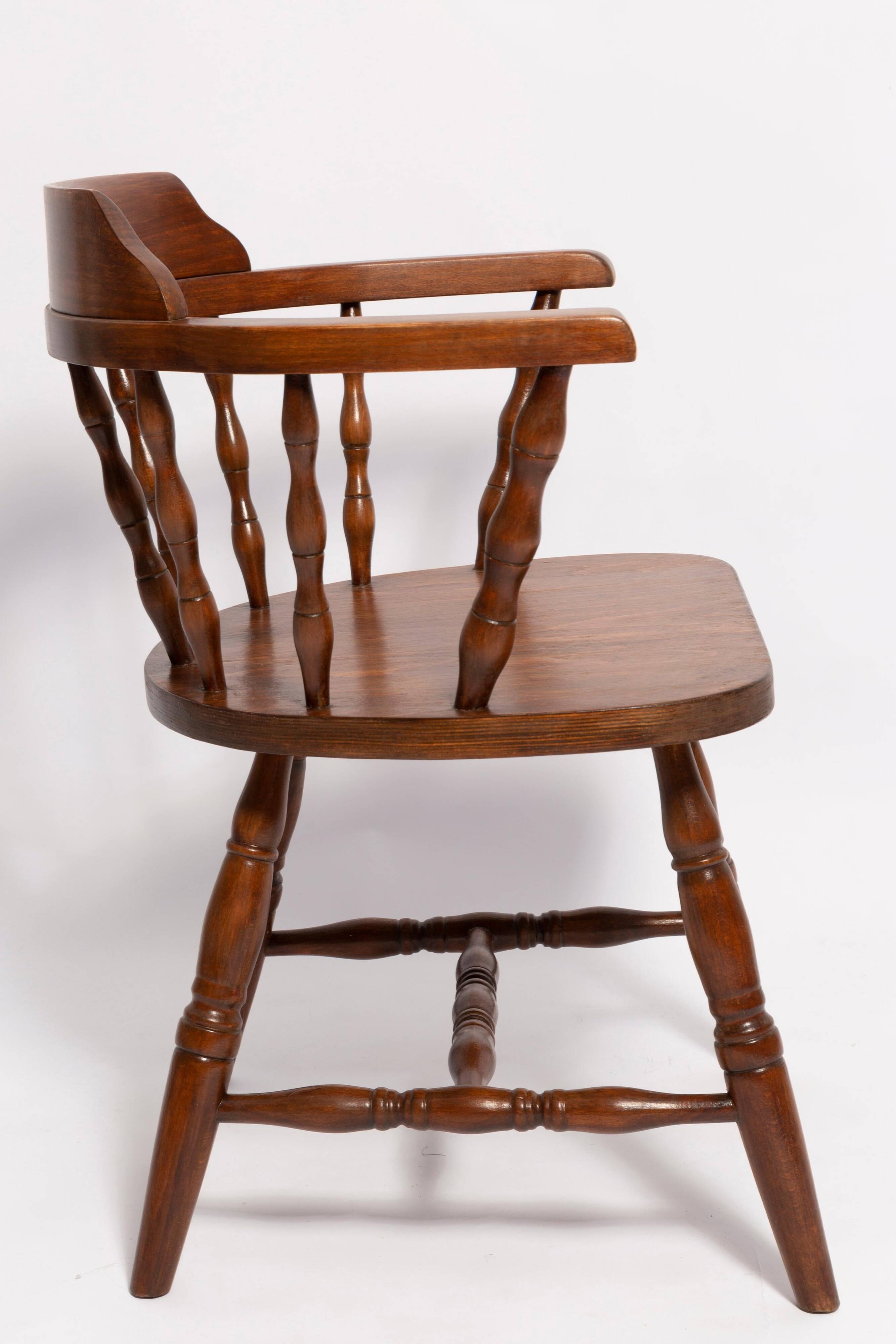 Chaise Bonanza en Hêtre Marron Foncé du Milieu du Siècle, Europe, 1960s