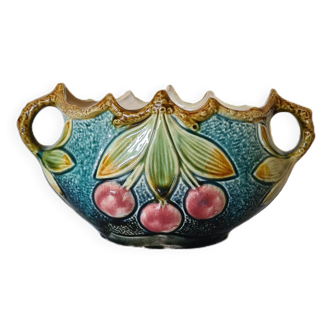 French art nouveau small oval flowerpot, early 20th century