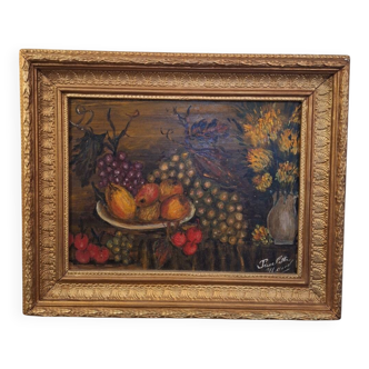 Oil painting on panel