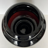 Art deco vase in black opaline glass