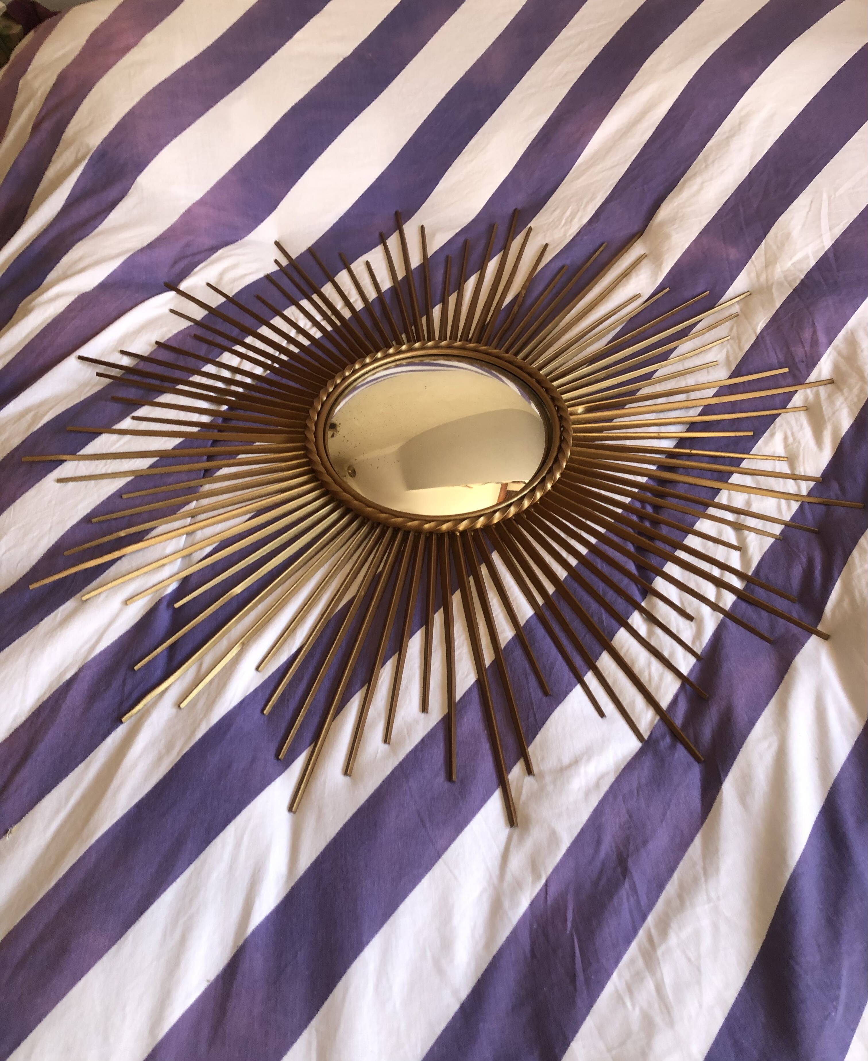 Chaty Vallauris witch's eye curved mirror from the 60s