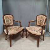Pair of Louis XV style canriolet