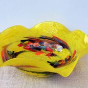 Mid Century Center Multicolored Table Bowl Murano Glass