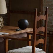 Classic Oak Armchair with Lambswool Upholstery, Mid-Century Danish, 1950s
