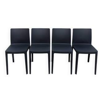 Hay anthracite grey plastic elementary chair set