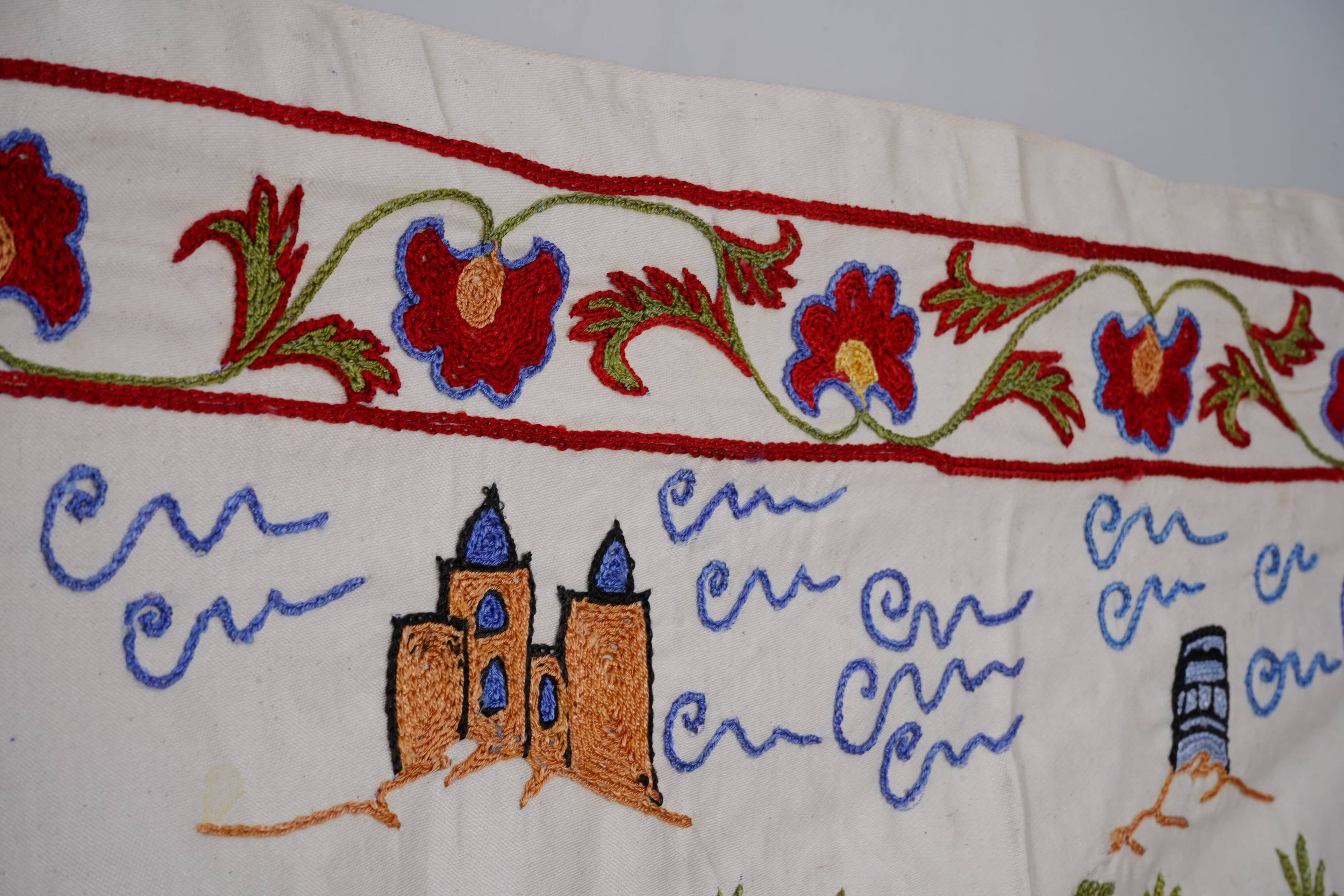 Hand-knotted rug, vintage Turkish rug 51x186 cm