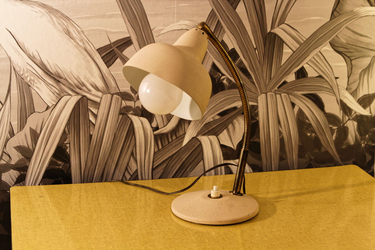 Flexible bedside lamp, Aluminor, 60s