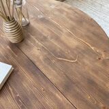 1950s round pine table with extensions