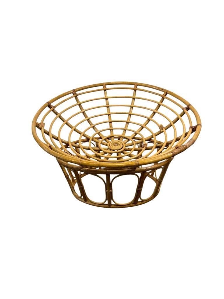 Vintage XL rattan armchair / shell chair / lounge chair