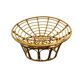 Vintage XL rattan armchair / shell chair / lounge chair