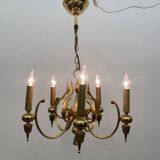 Lustre doré de Gaetano Sciolari, années 1960