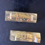 knife holder in resin and shells from the 70s