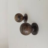 Pair of antique bronze furniture handles.