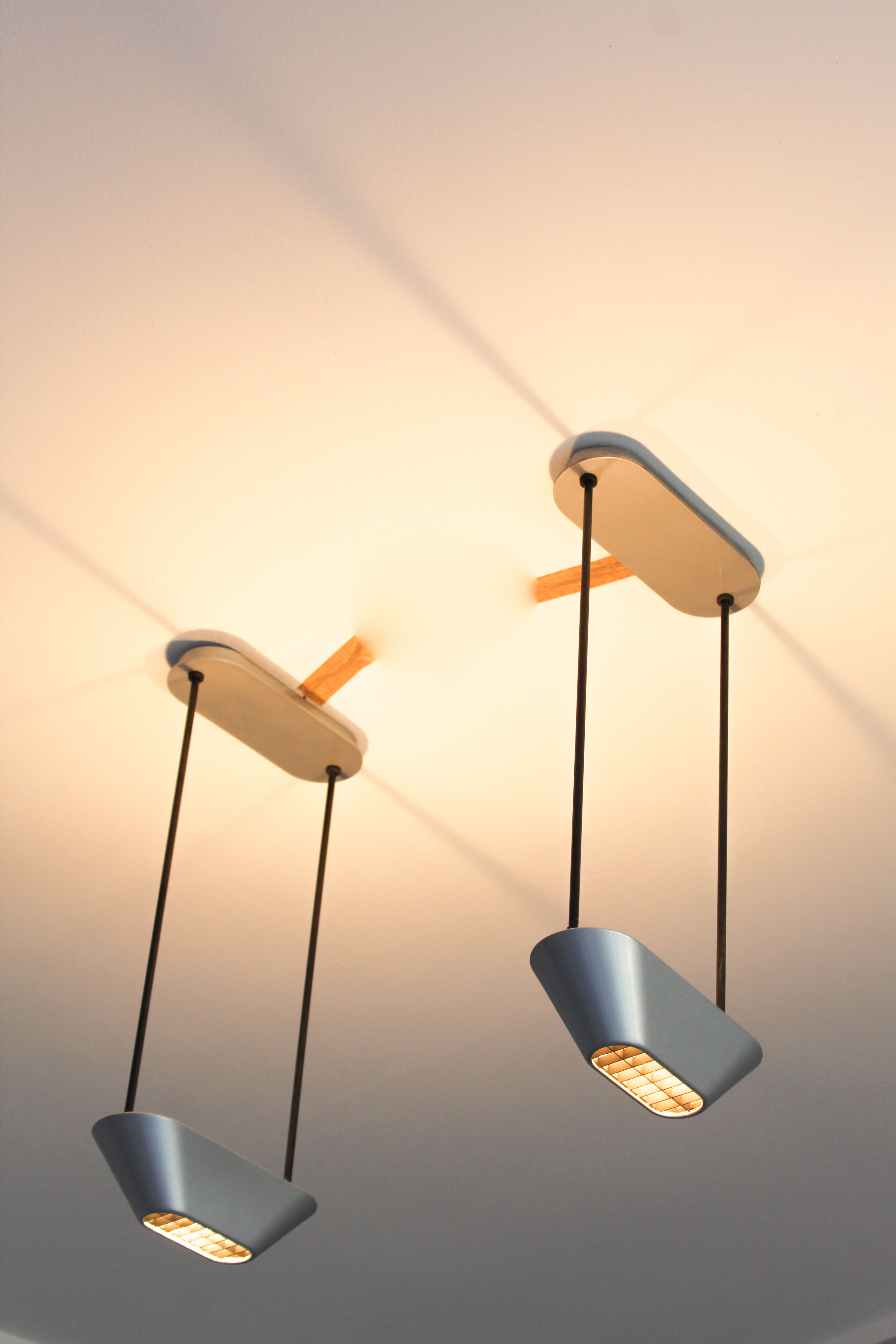 Pair of Artemide chandeliers, model Sidone Designer De Pas - D'urbino -Lomazzi Italia anni 80'