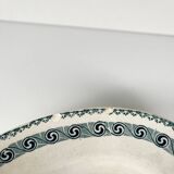 Large oval dish "Rachel" Moulins des loups & Hamage, iron earth, 20th century