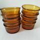 Set of 8 Duralex amber-colored ramekins