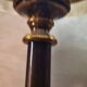 Very large brass and bronze lamp 1920 and opaque glass dome 55x20 4klg