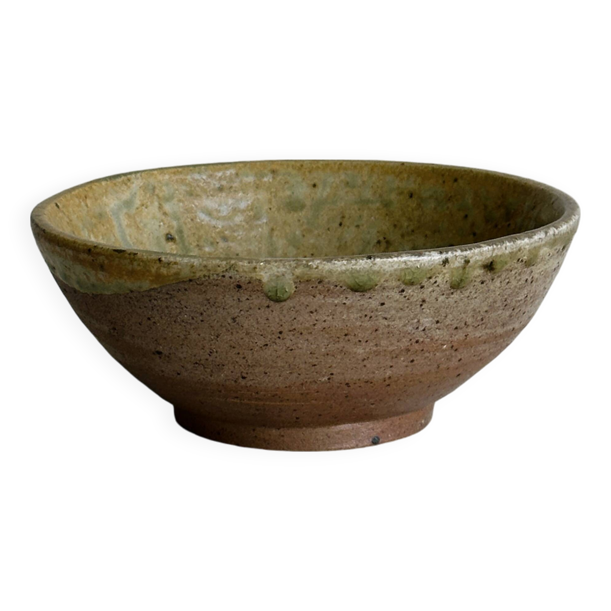 Handmade ceramic craft bowl, rustic glazed bowl