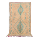 Peach & Turquoise vintage moroccan rug 143 x 249 cm - Berber Rug Handmade