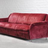 Mid-Century Italian Velvet 3-seater Sofa, 1950's