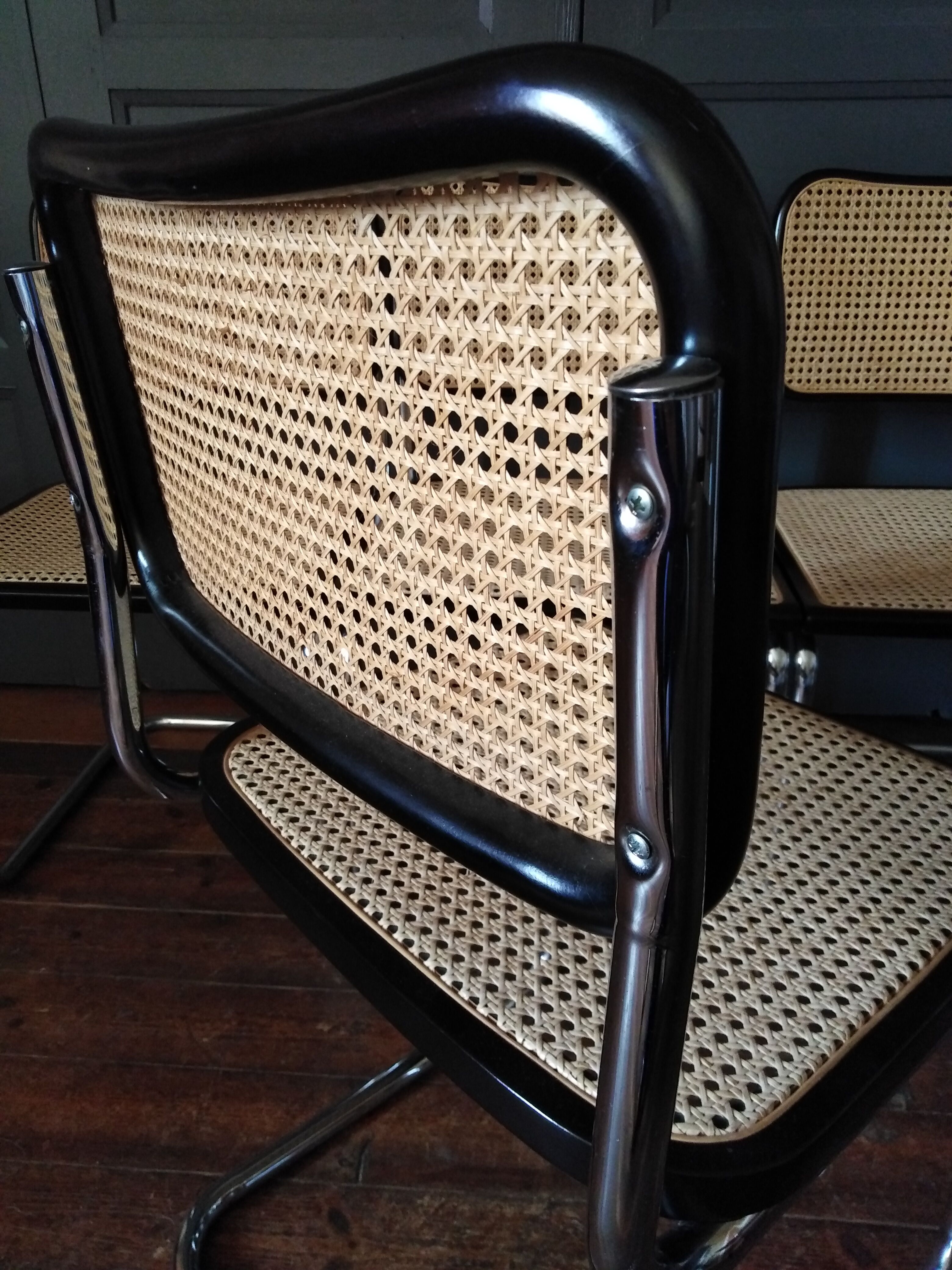 4 chairs Marcel Breuer B32 Cesca 1970