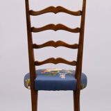 Set ladder back chairs paolo buffa 1950s italy