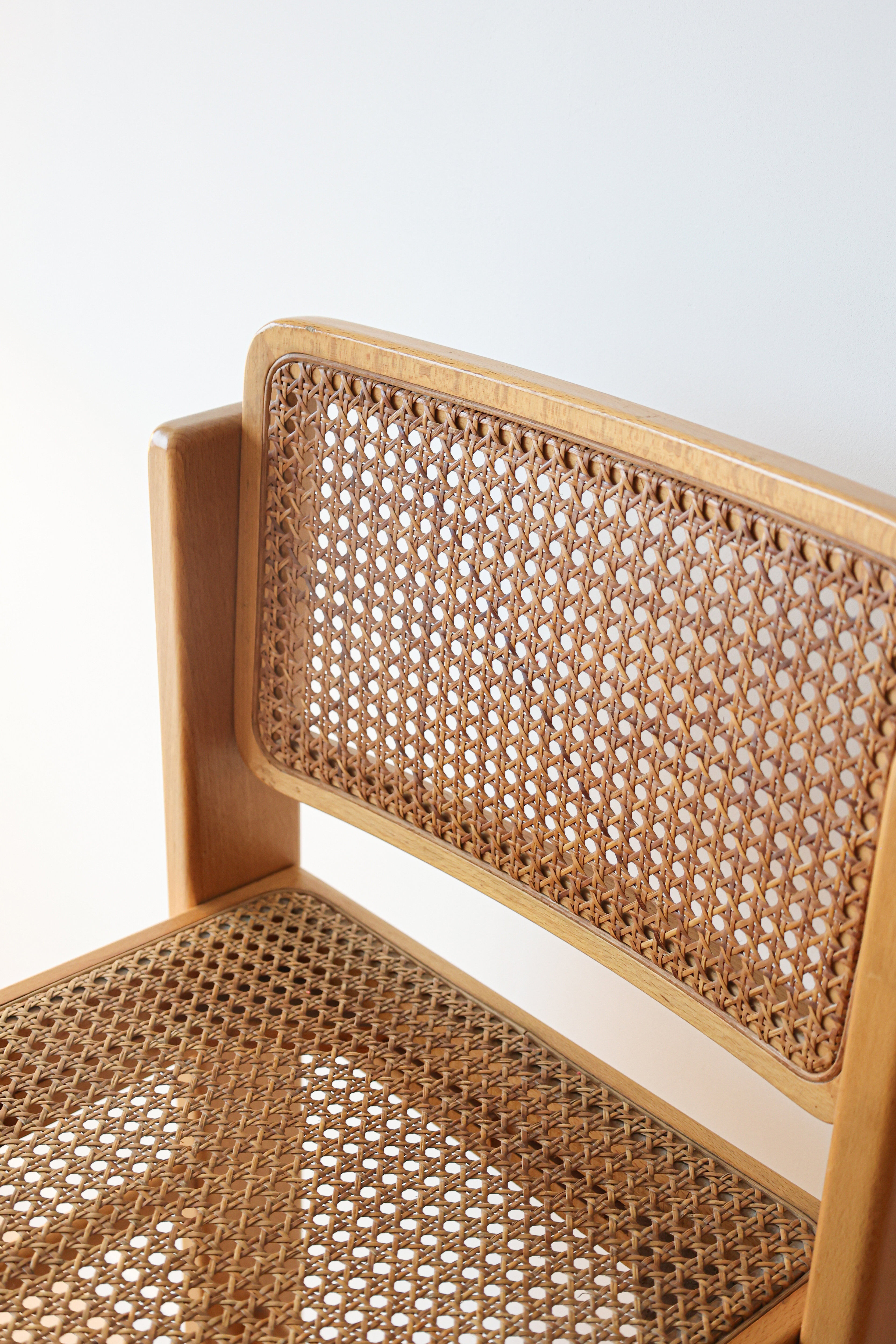 Ensemble de 2 tabourets de bar vintage italiens en rotin