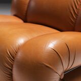 Velasquez Vintage Lounge Chair in Cognac Leather by Mimo Padova Italy