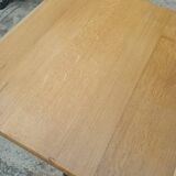 Set of 5 solid oak bistro gueridon tables 60/60 cm