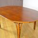 Vintage Oval Bamboo and Rattan Dining Table 1980
