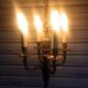 Antique gilded bronze chandelier in Louis XVI style, 4 lights, in working condition - 3.2 kg!