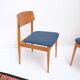 Set of 4 vintage chairs, 1960s–70s retro style, reupholstered.