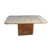 Table basse vintage travertin